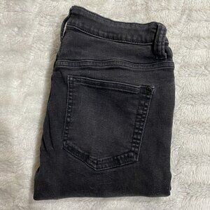 Montfort Jeans Men's 28x30 Black Cotton Mid-Rise 5-Pocket Design Skinny Leg